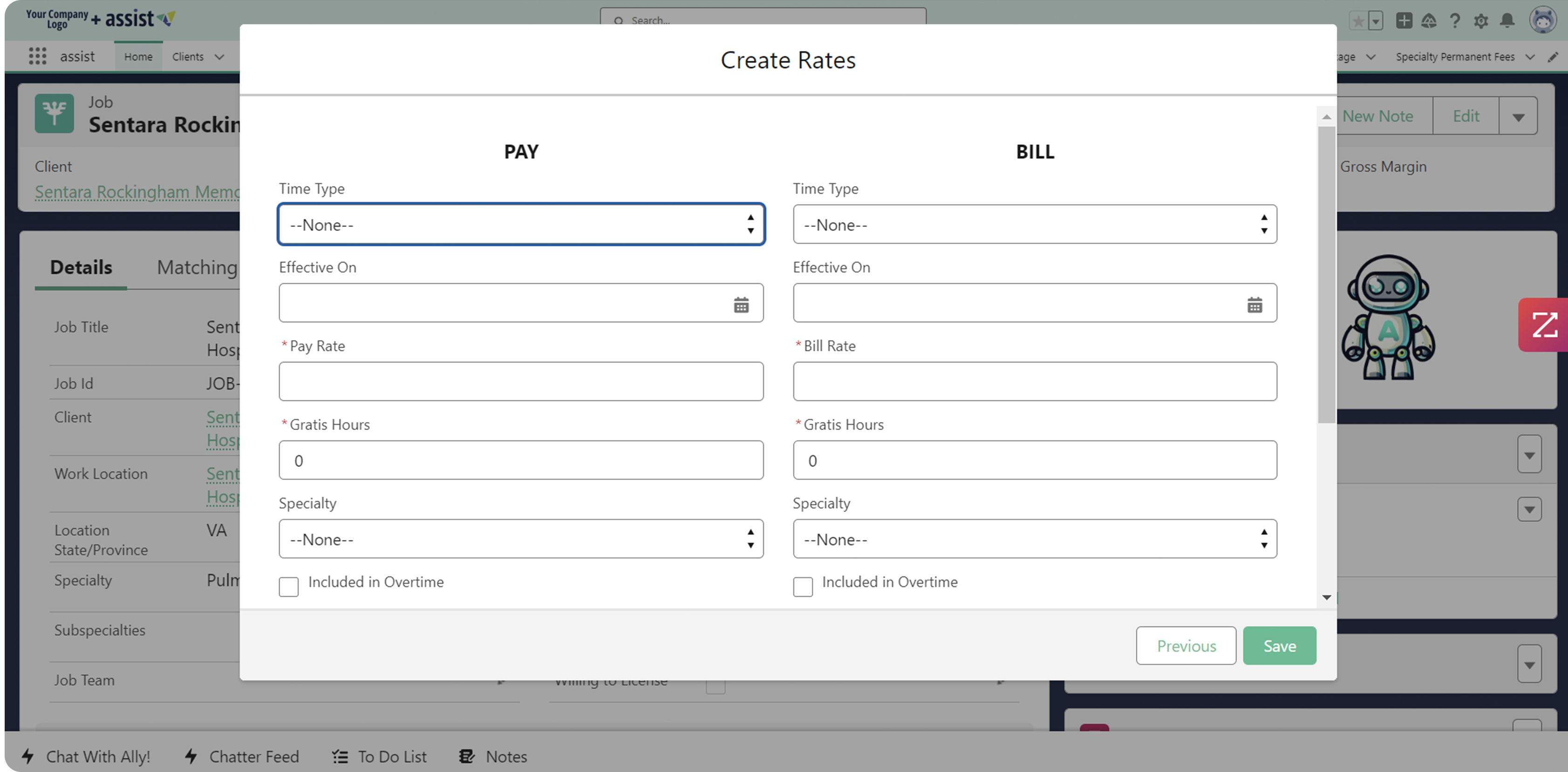 Assist ATS Rate Management